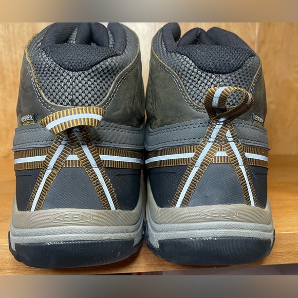 KEEN Targhee iii Men’s Size 16M Leather Mid Hiking Boots Brown/Navy Waterproof - Picture 8 of 11